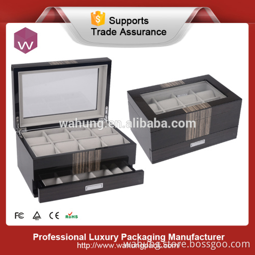 Luxury 10 Slots Wooden watch display box wholesale